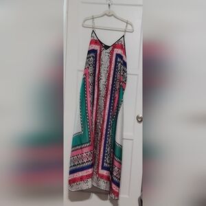 Ashley Stewart Pink and Blue Asymmetrical Camisole